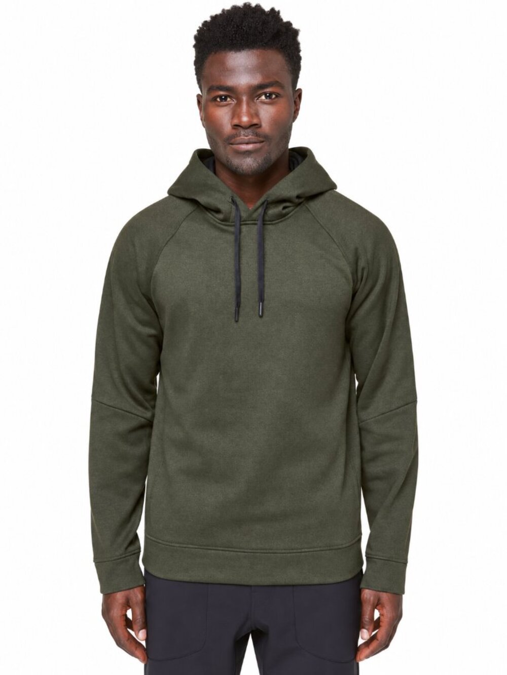 LULULEMON City Sweat Pullover Hoodie Sweatshirt Dk Green Small TechLoft Fleece